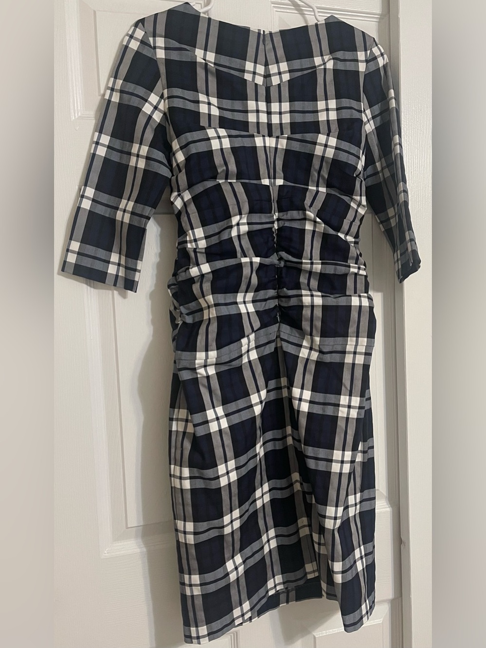 Sam Campbell Plaid Bow Waist Sheath Dress – Size 6 – Classic Preppy Chic - Picture 2 of 5